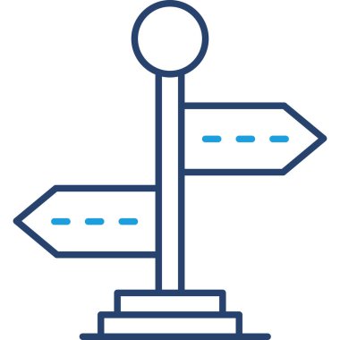 yol simgesi vektör illüstrasyonu