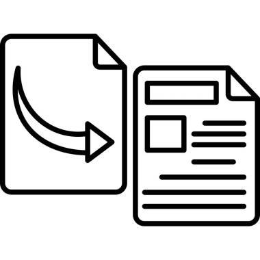 dosya belgesi simgesi, vektör illüstrasyonu