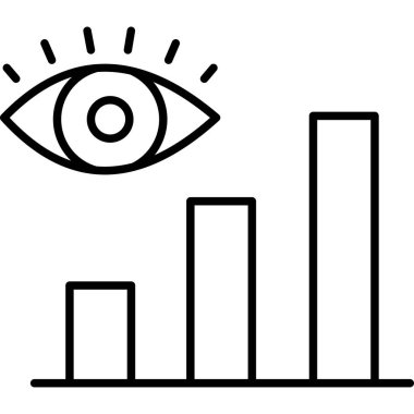 görünüm ve göz çizelgesi vektör simgesi