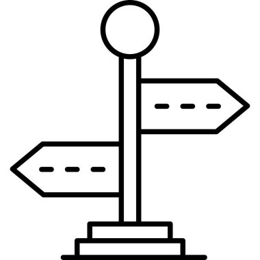 Yön. Web simgesi basit illüstrasyon