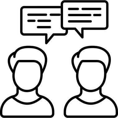 Sohbet simgesi vektör illüstrasyonu