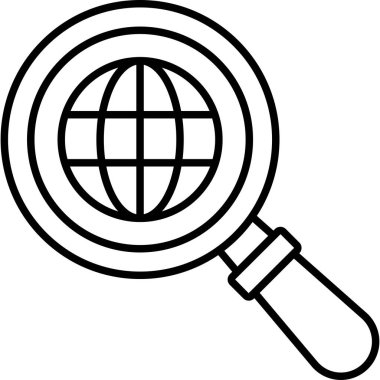 Ara. Web simgesi basit illüstrasyon