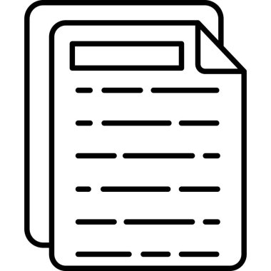 Beyaz arkaplanda belge simgesi izole edildi