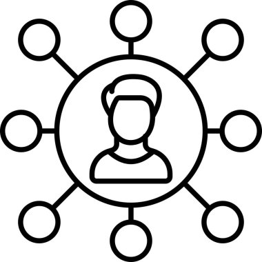 şebeke. Web simgesi basit illüstrasyon