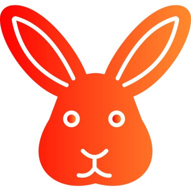 Tavşan simgesi vektör illüstrasyonu