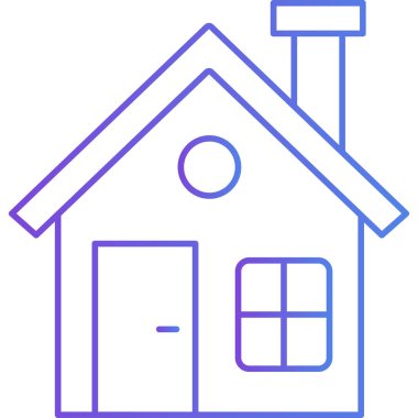 Ev. Web simgesi basit illüstrasyon