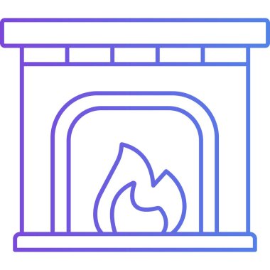 ateş simgesi modern illüstrasyon