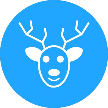 Ren geyiği ikonu vektör çizimi