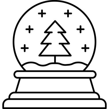 Yılbaşı ağacı. Web simgesi basit illüstrasyon