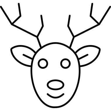 Geyik baş simge, anahat stili