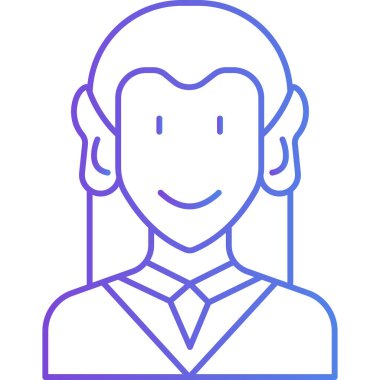 Kadın avatarı, bir kadının vektör çizimi