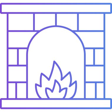 ateş simgesi web renk illüstrasyonu