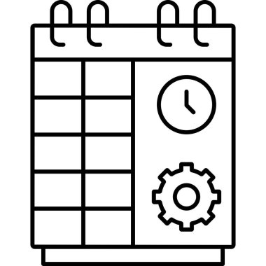 Takvim simgesi, vektör çizimi