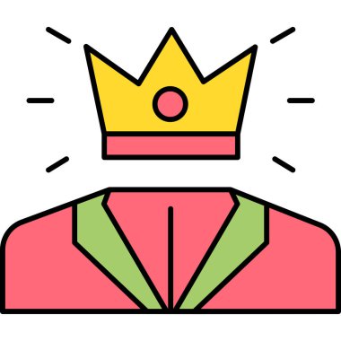 taç simgesi vektör illüstrasyonu