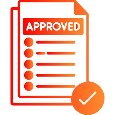 onaylanmış vektör illüstrasyonu şeffaf arkaplanda izole edildi