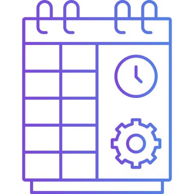 Saat simgesi vektör illüstrasyonu