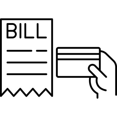 fatura ödeme hattı ikon vektör çizimi