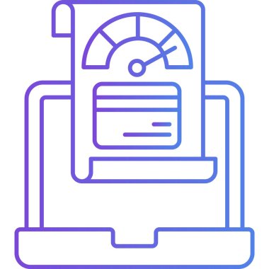 Hız göstergesi modern simgesinin vektör çizimi