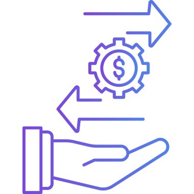 Dolar işareti. Web simgesi basit illüstrasyon