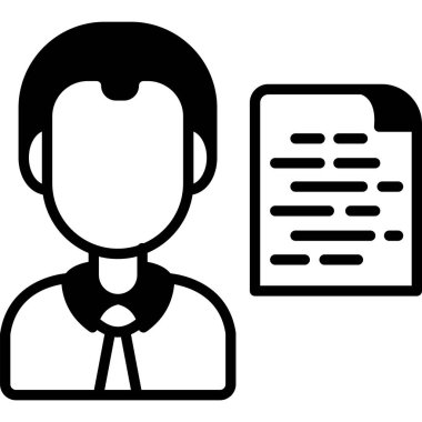 İş adamı simgesi vektör illüstrasyonu