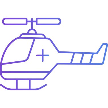 Helikopter. Web simgesi basit illüstrasyon