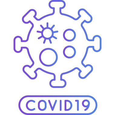 Coronavirus covid - 19 ikonu. Covid - 19 virüs işareti. Corona virüsü salgını. Koronavirüs 2