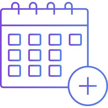 Takvim simgesi, vektör illüstrasyonu basit tasarım