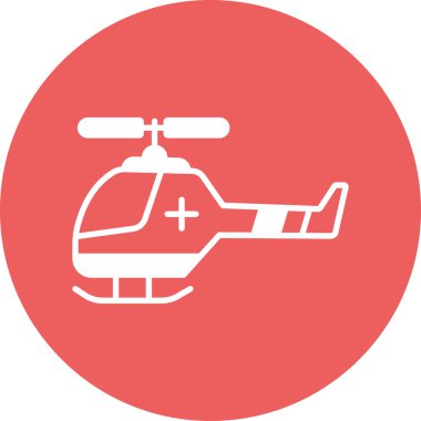 Helikopter simgesi vektör illüstrasyonu