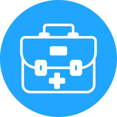 İlk yardım kiti simgesi. Vektör çizim
