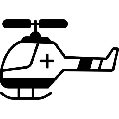 Helikopter. Web simgesi basit tasarım