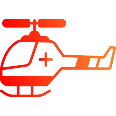 tıbbi helikopter vektör simgesi.