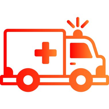 Ambulans araba vektör simgesi