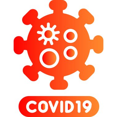 Covid - 19 virüs logo simgesi. Coronavirus sembolü. Covid - 19 işareti. coronavirus covid