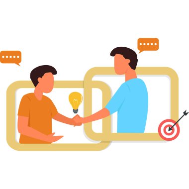 İçerik Paylaşımı İllüstrasyonu Kolayca Değiştirebilir veya Düzenleyebilir