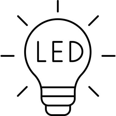 Ampul simgesi. Basit örnek ampul vektör simgesi beyaz arka plan üzerinde izole web tasarımı için