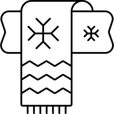 İyon modern simgesinin eşarp vektör çizimi