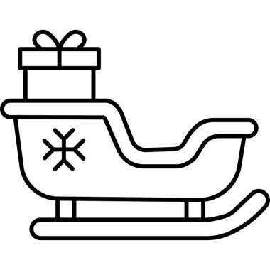 Noel Baba kızağı simgesi, taslak biçimi