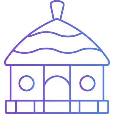 Bina. Web simgesi basit illüstrasyon