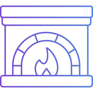 yanan ateş simgesi, vektör illüstrasyonu