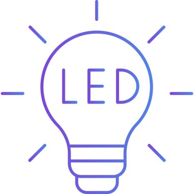 Doldurulmuş ampul vektör simgesi - taslak biçimi