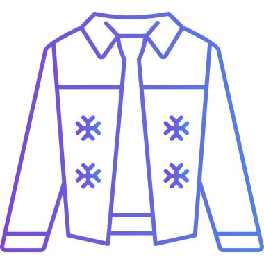 kış ceketi ikonu vektör illüstrasyonu