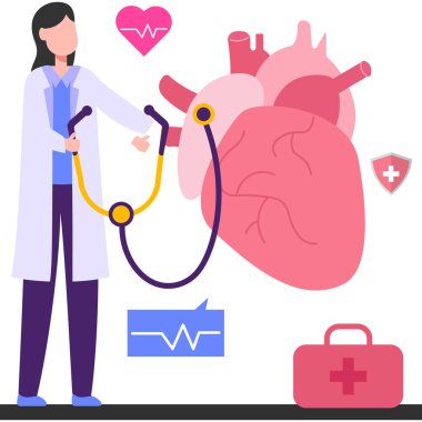 Kolayca Değiştirebilen veya Düzenleyebilen Kalp Kontrolü Çizimi