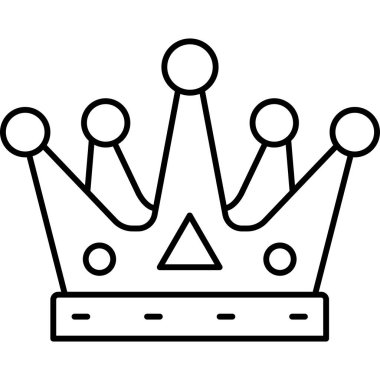 Taç tacı simgesi taslak biçiminde