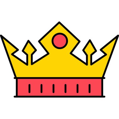 taç simgesi vektör illüstrasyonu