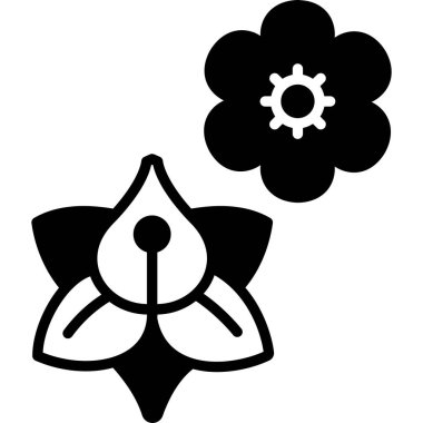 Çiçek. Web simgesi basit illüstrasyon