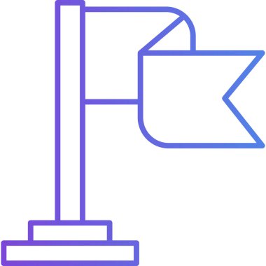 Bayrak. Web simgesi basit illüstrasyon