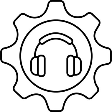 İzole edilmiş arkaplana sahip yardım hattı Vektör simgesi çizgisi biçimi 