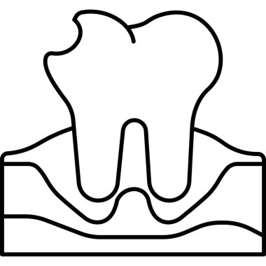 Üstünde diş fırçası olan bir diş.
