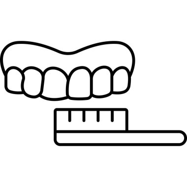 Önünde diş fırçası olan bir diş fırçası.