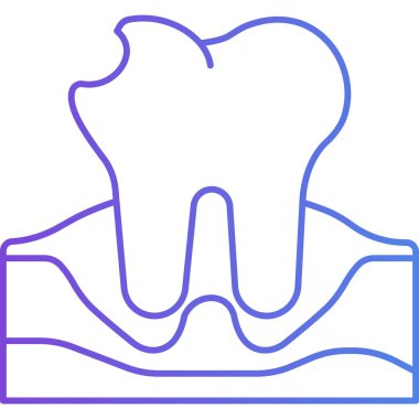 Bir kağıt parçasına çizilmiş bir diş.